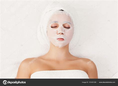 face mask spa beauty treatment skincare stock photo  cmilkos