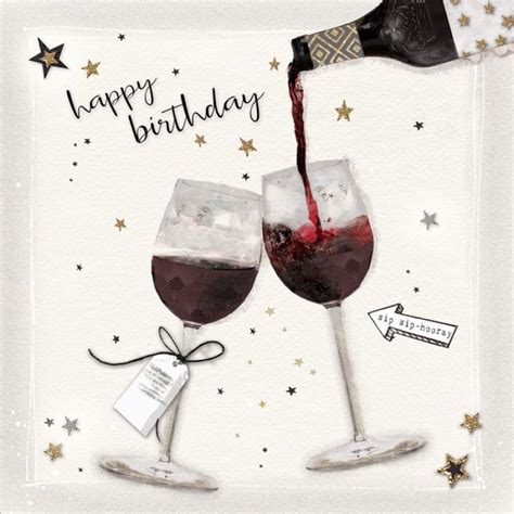 Cheerful Birthday Saying Image With Wine Celebration Nice Wishes