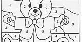 Number Teddy Color Numbers Bears Coloring sketch template