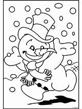 Sneeuwpop Kleurplaten Rennende Sneeuwpoppen sketch template
