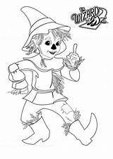 Coloring Scarecrow Coloring4free Lion Tin Dorothy Characters Tovenaar sketch template