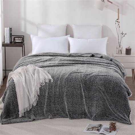mainstays extra plush sherpa twin bed blanket  gray walmartcom