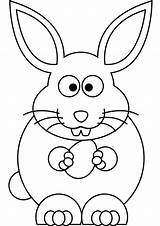 Easter Bunny Coloring Printable Kids Pages Cartoon Drawing Clipart Rabbit Drawings Clip Color Print Sheet Ausmalbilder Svg Cliparts Rabbits Colouring sketch template