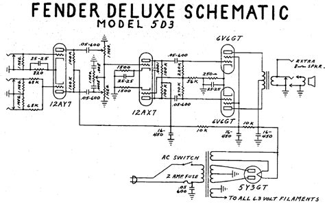 fender deluxe  schematic electronic service manuals