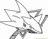 Sharks Nhl Coloringpages101 sketch template