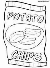 Coloring Chips Pages Potato Chip Teckningar Fylla Colouring Printable Bildresultat För Kids Easy Popular Se Google sketch template