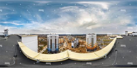 view  aerial full seamless spherical panorama  angle degrees view  roof  multi