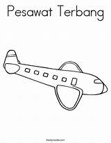 Coloring Pesawat Airplane Terbang Aboard Pages Transportation Plane Windows Favorites Login Add Twistynoodle Noodle sketch template
