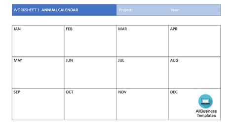 blank annual calendar sample templates  allbusinesstemplatescom