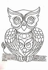 Hibou Owl Mandala Coloriage Dessin Chouette Un Imprimer Choisir Tableau sketch template