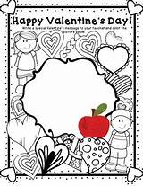 Coloring Pages Valentines Messages Valentine sketch template