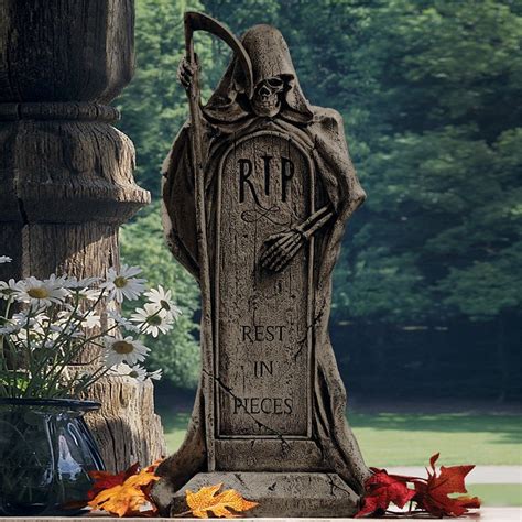 design toscano rest  piece grim reaper tombstone  lowescom