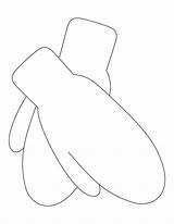 Mittens Coloring Pages Clipart Library Comments Line sketch template
