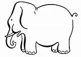 Elephant Coloring Large Pages sketch template