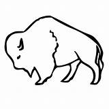 Buffalo Outline Clipart Tattoo Bison Drawing Animal Drawings Easy Clip Cut Coloring American Native Etsy Line Tattoos Sketches Draw Tatoo sketch template
