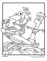 Phineas Ferb Coloring sketch template