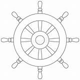 Colorare Timone Rudder Nave Outline Nautica Icona Profilo Immagini Bambini sketch template