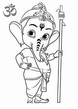Ganesh Ganesha Bala sketch template