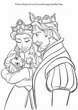 Princess Rapunzel Coloring Pages Baby Tangled Hair Flynn Printcolorcraft Rider sketch template