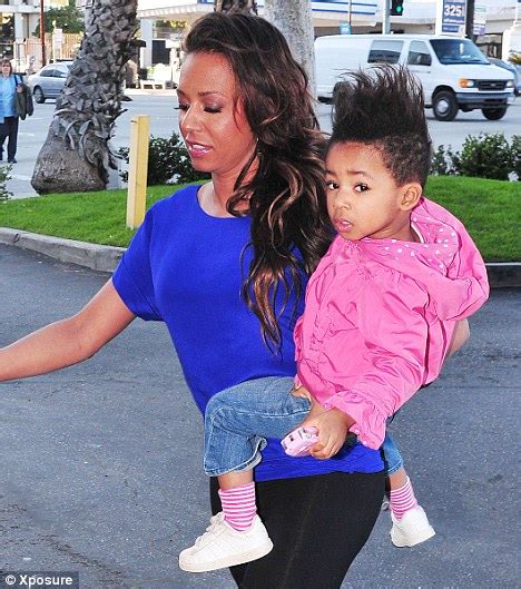 mel b s daughter phoenix gets a matching shaved haircut daily mail online