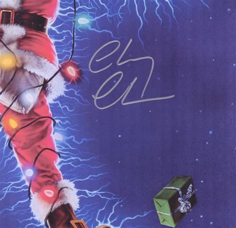 chevy chase signed national lampoons christmas vacation   poster psa