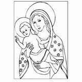 Madonna Coloring Pages Child Bible Pointing sketch template