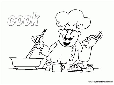 chef coloring pages books    printable