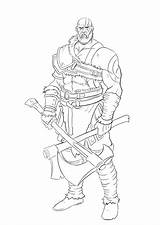 Kratos Colorir Improveyourdrawings Godofwar Wondering Colorironline sketch template