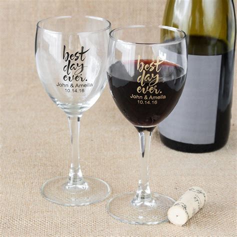 Personalized 8 5 Oz Wine Glass Wedding Favors Wine Glasses Wine