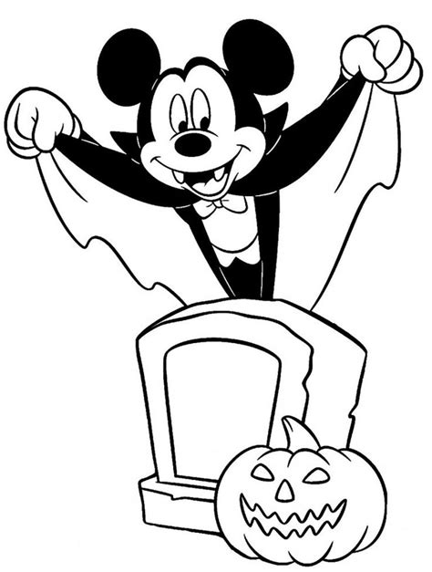 mickey mouse coloring pages halloween ideas