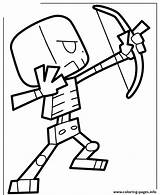 Minecraft Coloring Pages Skeleton Cartoon Zombie Printable Clipart Drawing Pigman Sheets Kids Book Craft Color Horse Print Draw Pig Colouring sketch template