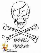 Pirate Coloring Skull Pages Kids Bones Yescoloring Pirates Scurvy sketch template