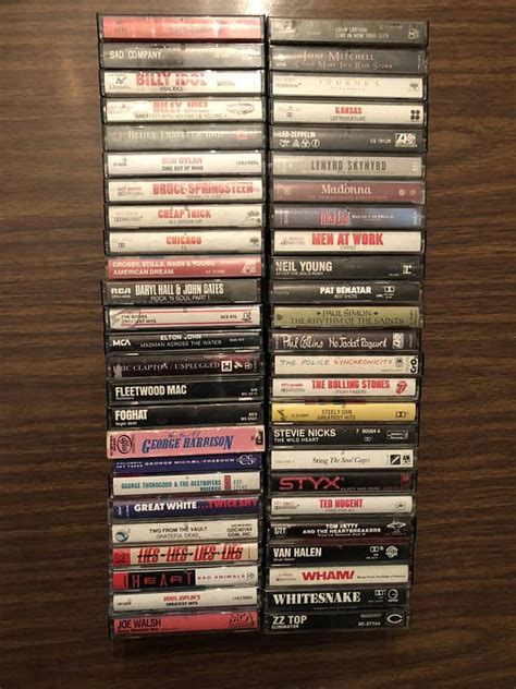 classic rock cassette tape collection etsy cassette tapes classic