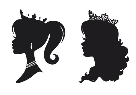 princess stencil silhouettes  vector cdr  axisco