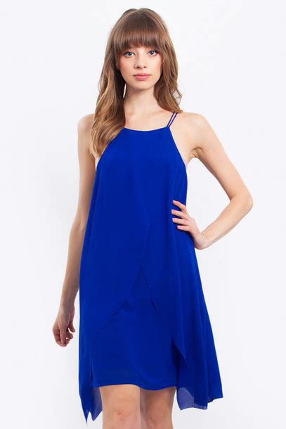 dress royal blue dress blue dress blue sleeveless women flowy open back summer dress
