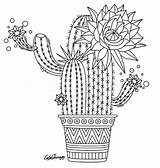 Cactus Coloring Pages Mandala Adult Color Colouring Pattern Flower Printable Cute Colortherapy Therapy Try App Sheets Mandalas Zentangles Choose Board sketch template
