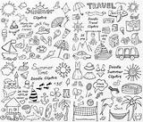 Etsy Doodle Summer Cliparts Set Big Drawn Vacation Hand Clipart sketch template