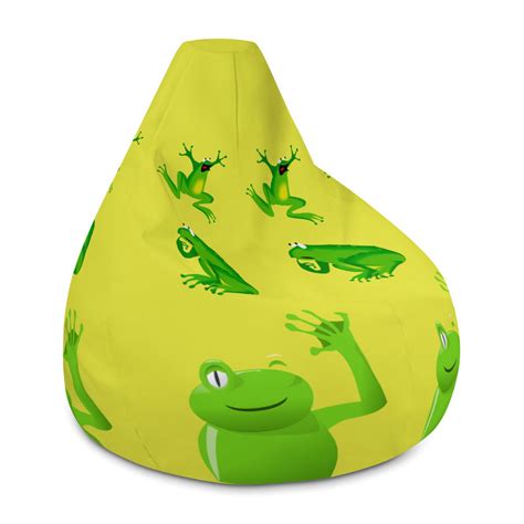 bean bag frog design funny frogs themed design chair cover etsy