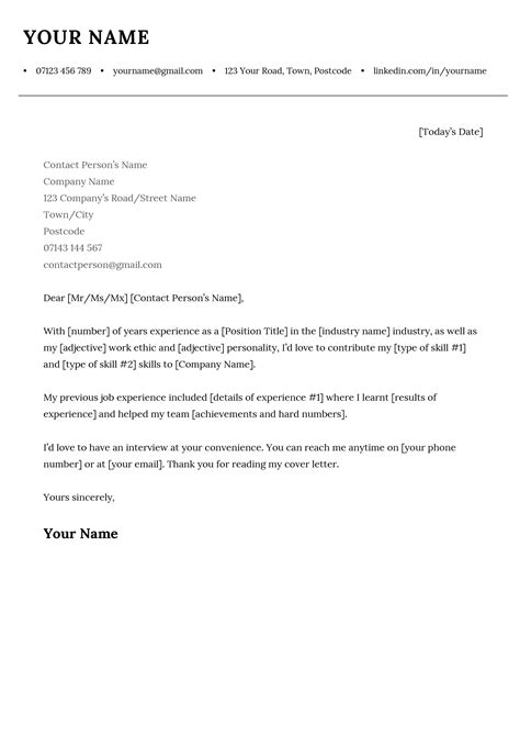 top  top cv cover letter update
