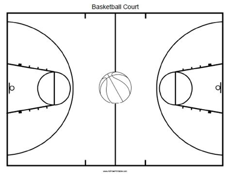 basketball court  printable