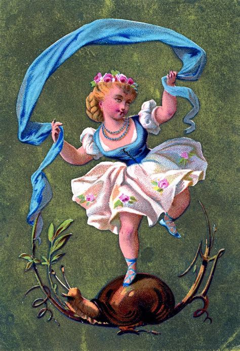 vintage public domain image little dancing girl the graphics fairy