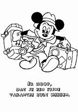 Mickey Mouse Coloring Pages Op Reis Kleurplaat Kids Vacation Fun Vakantie Leuke Kleurplaatjes Coloringpages1001 Tent sketch template