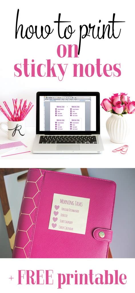 How To Print On Sticky Notes I Heart Planners