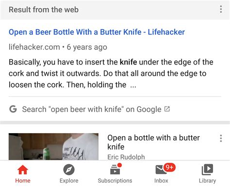 youtube  android tests showing relevant web searches  video