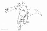 Renamon Coloring Pages Digimon Kids Printable sketch template