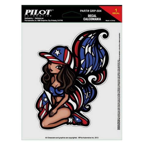 pilot® grp 504 6 x 8 puerto rico pin up girl decal