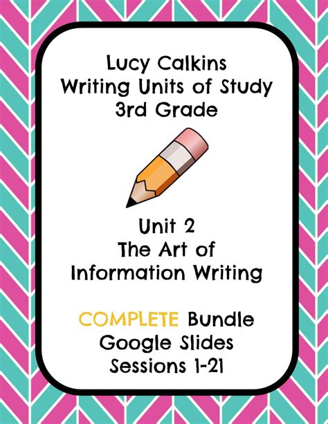 lucy calkins  art  information writing  complete bundle