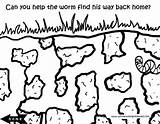Coloring Worm Soil Pages Worms Kids Lost Maze Printable Earth Needs 62kb 311px sketch template