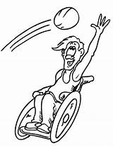 Wheelchair Basketball Coloring Printable Clipart Ball Pages Sports Kids Playing Player Cartoon Football Throwing Printables Baseball Boy Cliparts Girl Print sketch template