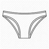 Underwear Outline Panties Lingerie Drawing Female Line Icon Thin Getdrawings Iconfinder Vector Icons sketch template